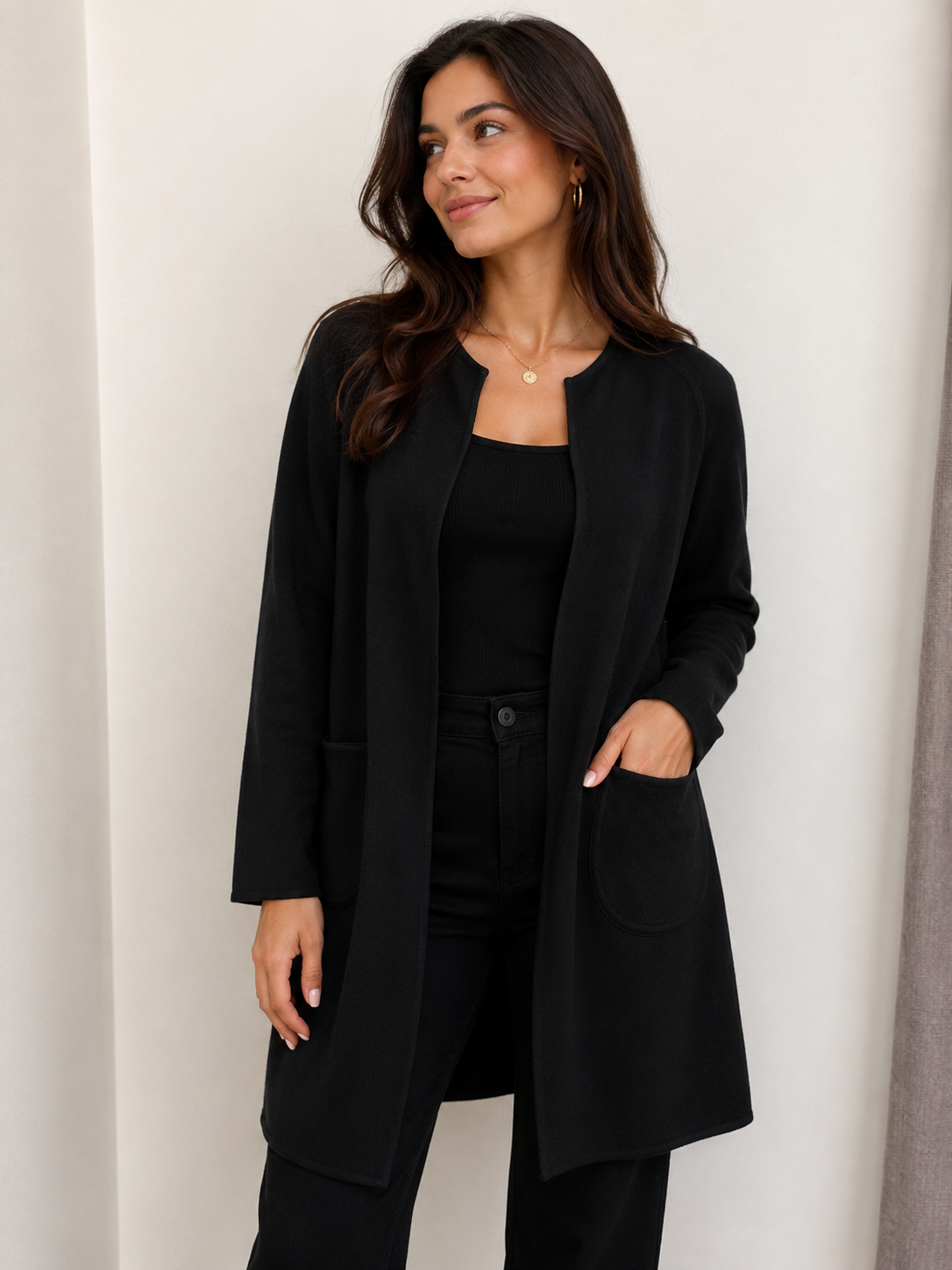 Round Pocket Cardigan (6125)