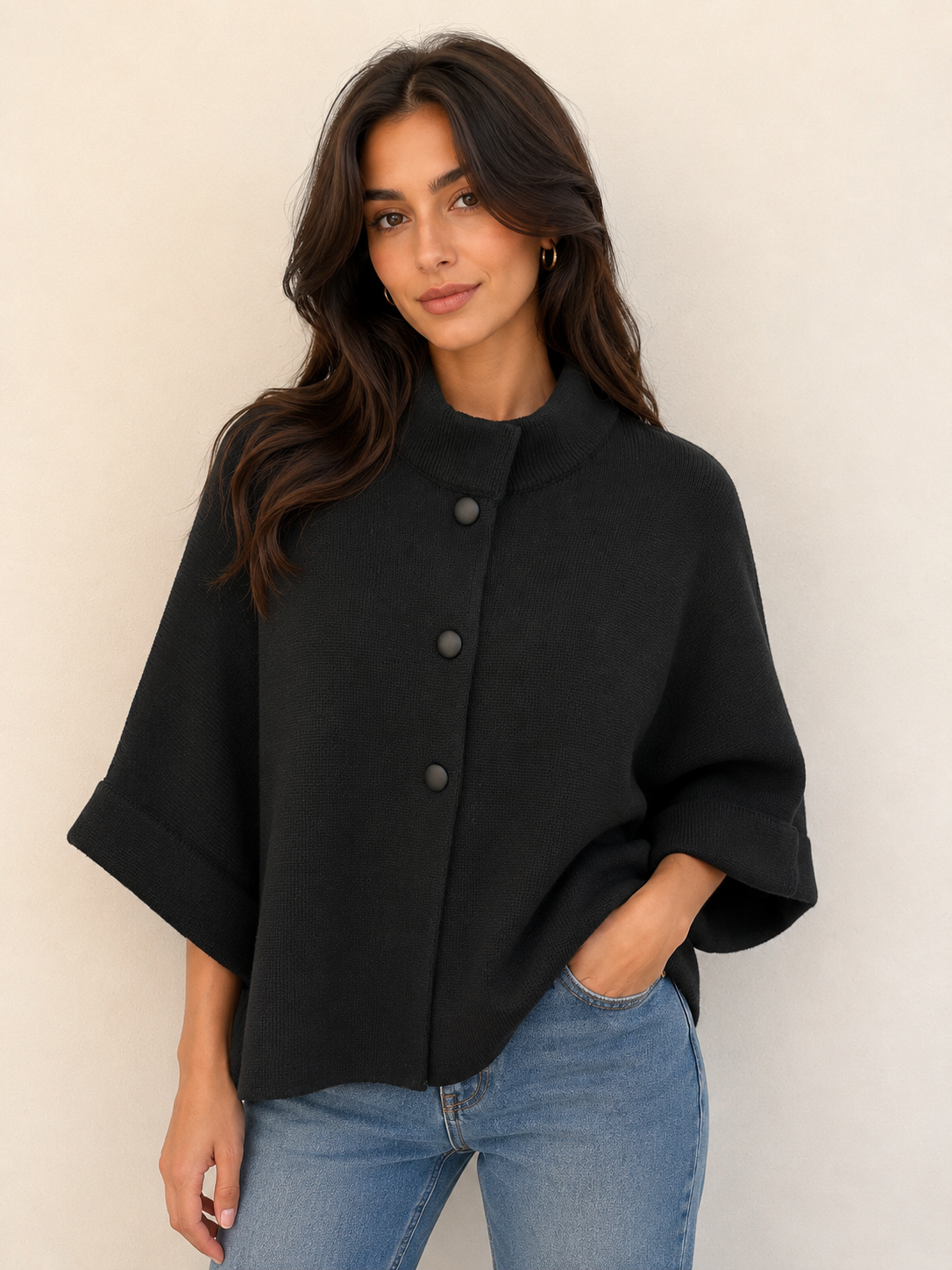 Tweed Poncho (6117)
