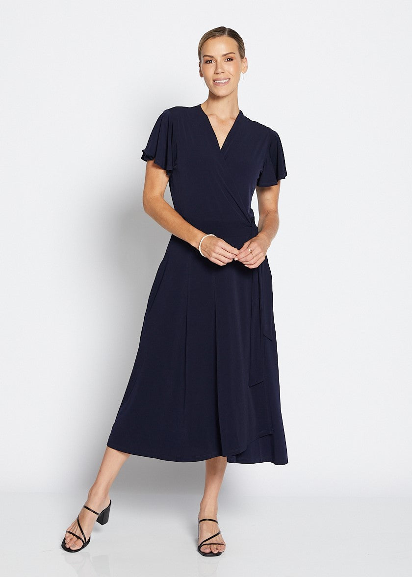 Short Sleeve Wrap Dress (Embrace)