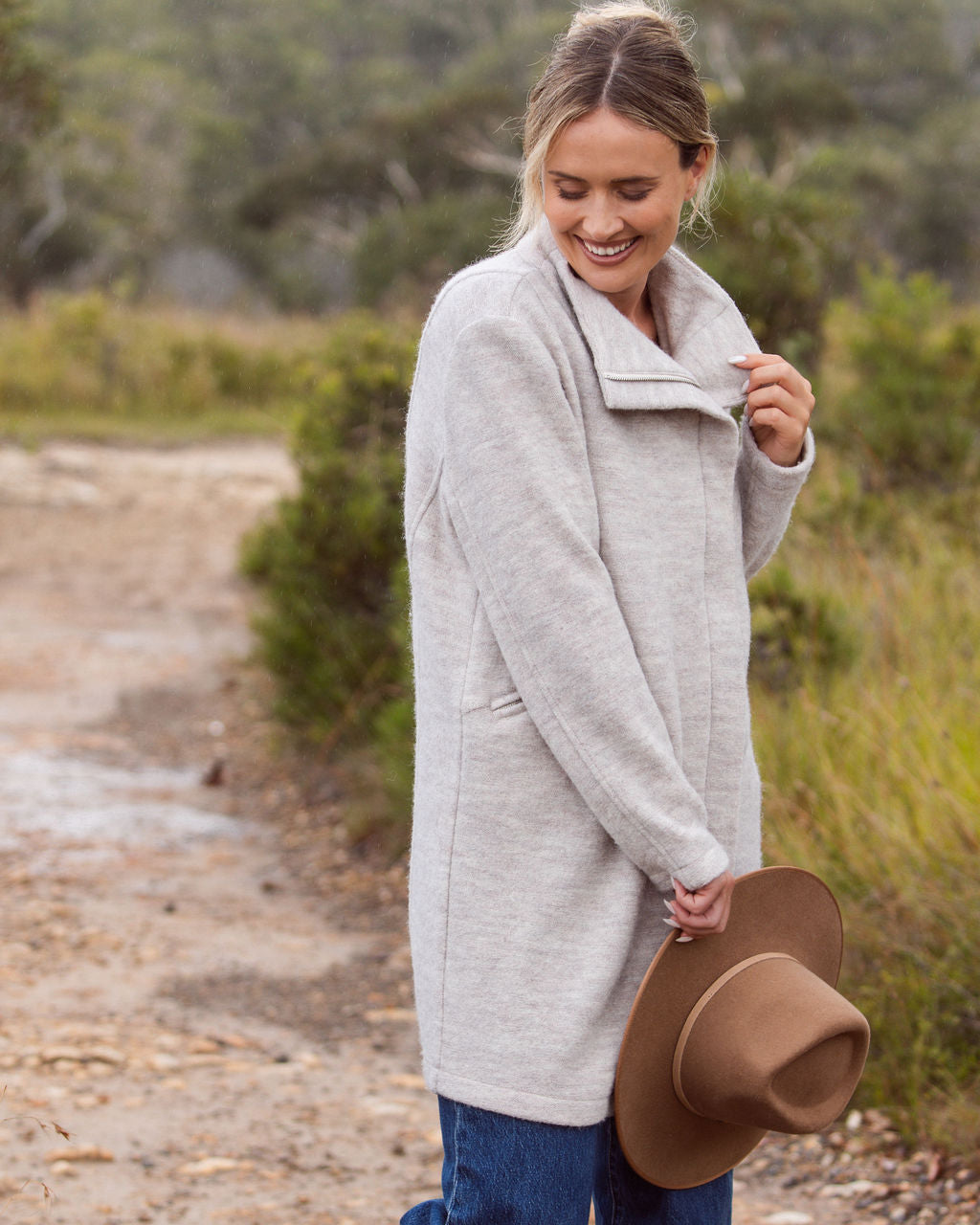 Long Line Panel Zip Coat (SS164)