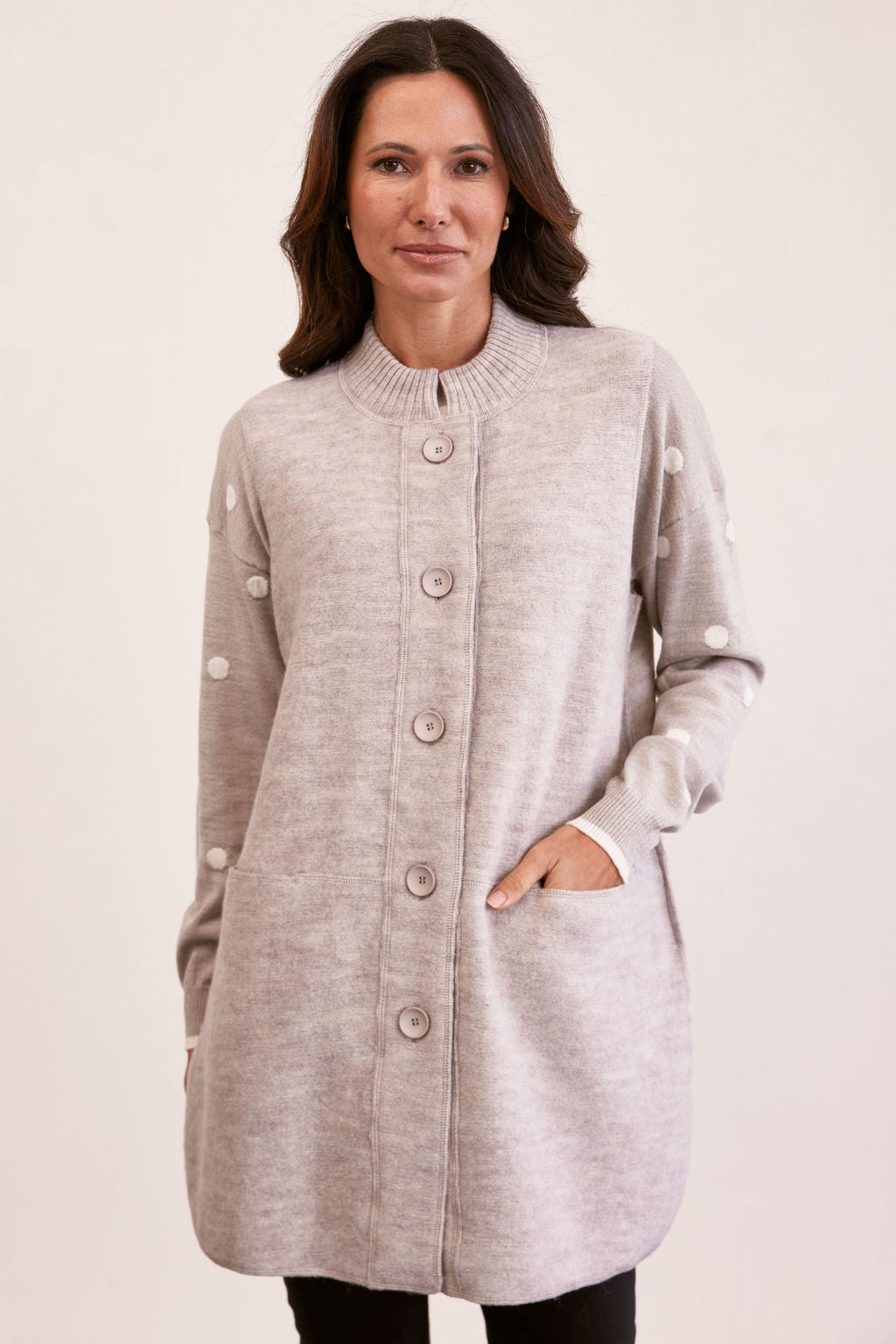 Long Line Button Front Rib Vest (SS169)