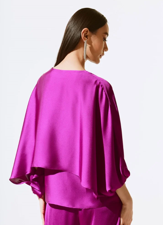 Satin V-Neck Layered Top (243790)