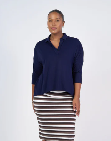 Khan Bamboo Collared Polo Top (23NB030)