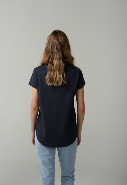 Cotton Shaped Hem Tee (C13002-S25)