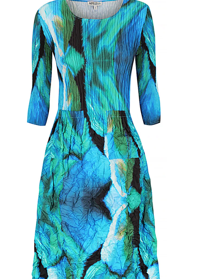 3/4 Sleeve Smash Pocket Dress (544)