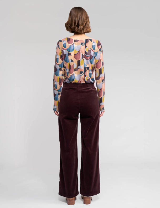 Wide Leg full Length Loft Cord Pull On (235M)