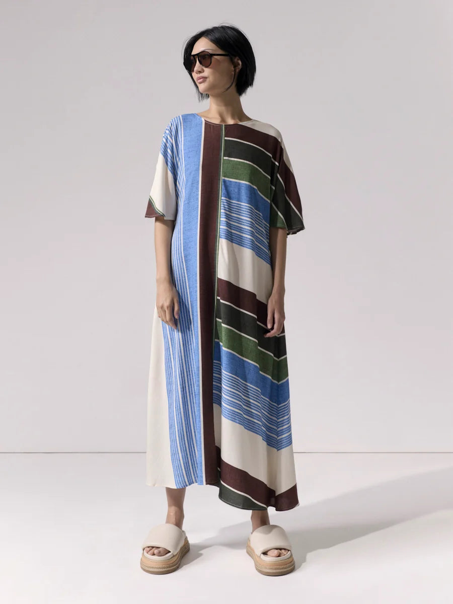 Seascape Stripe Dress (YTMP9385)