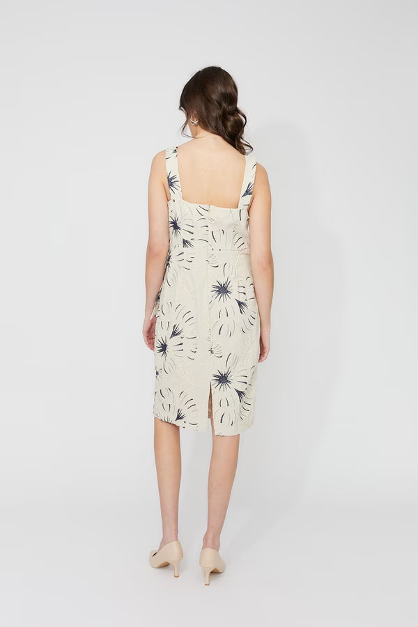 Floral Belted Sheath Dress (261246)