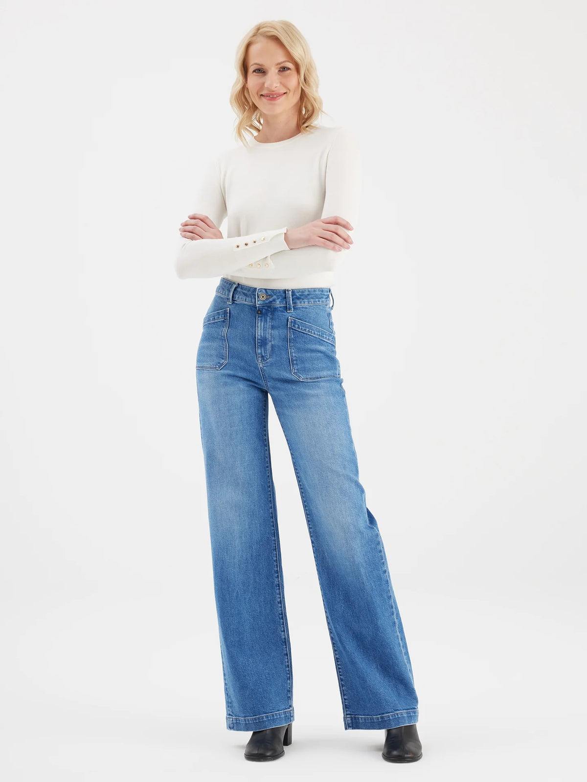 Mira High Waist Full Length Jeans (Mira)