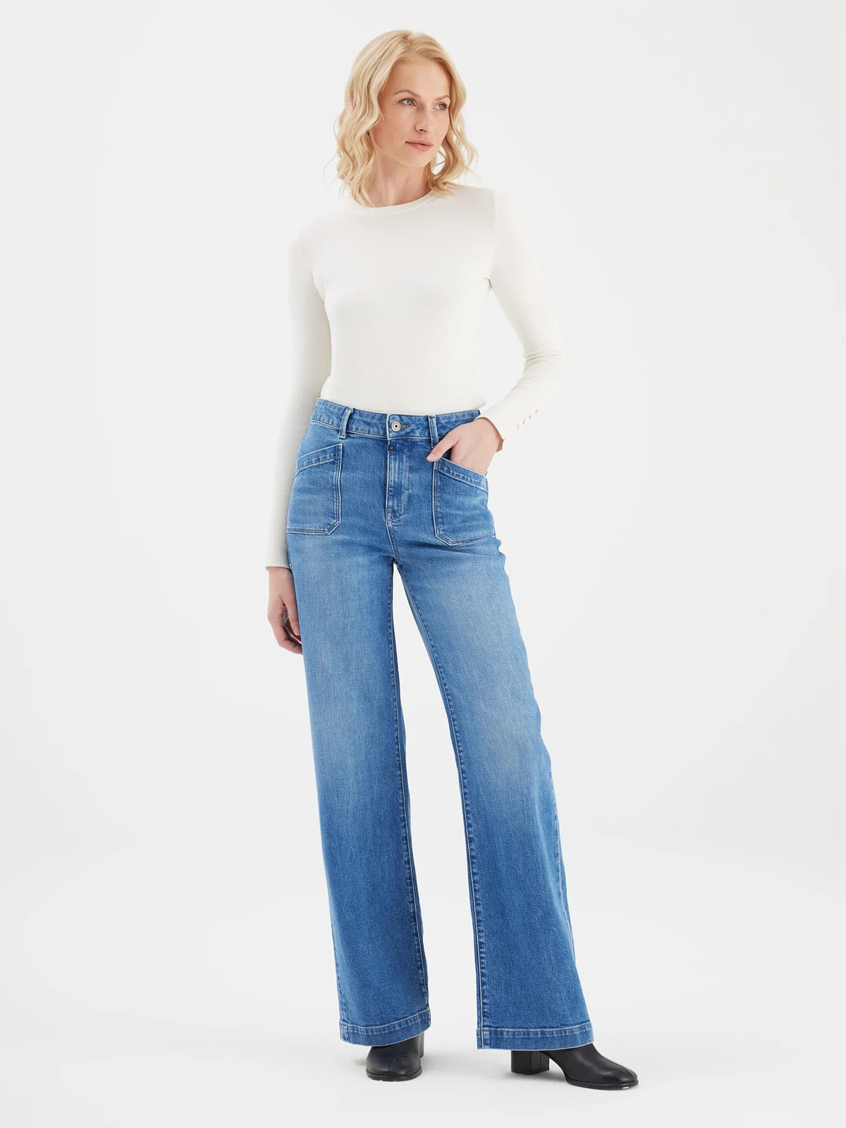 Mira High Waist Full Length Jeans (Mira)