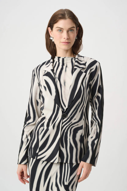 Animal Print Blazer With Rhinestone (264129)