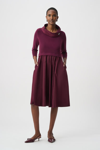 Shawl Collar Fit & Flare Dress (264184)