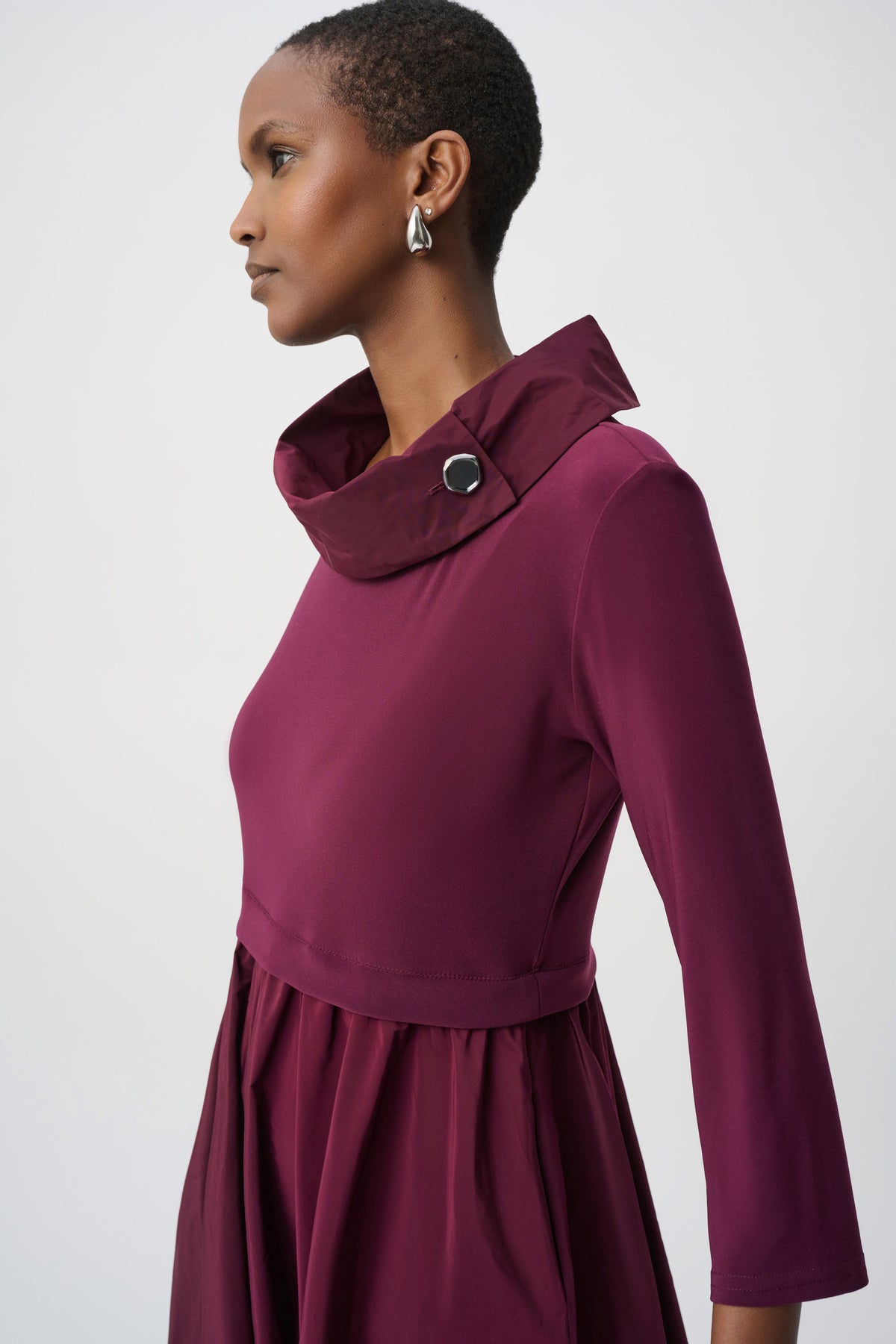Shawl Collar Fit & Flare Dress (264184)