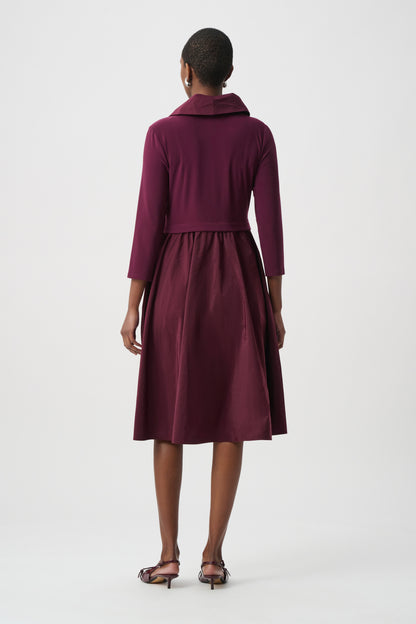 Shawl Collar Fit & Flare Dress (264184)