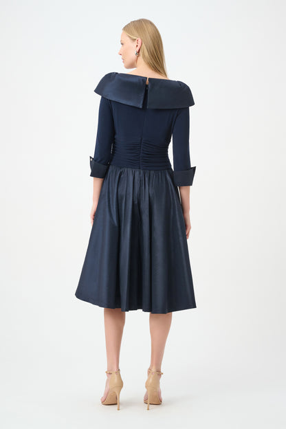 V-Neck Lapel Fit & Flare Dress (264723)