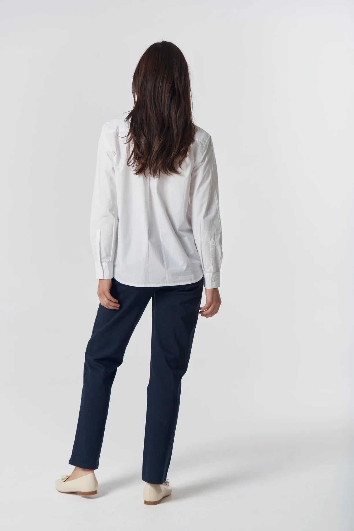 Pearl Ruffle Cotton Shirt (4453)