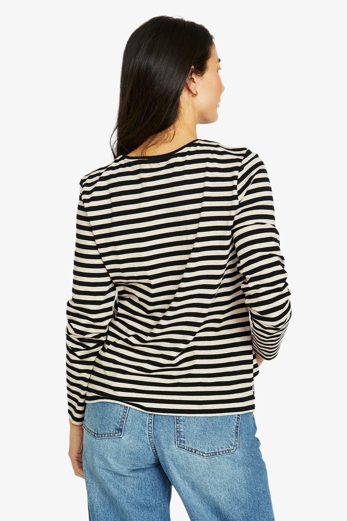 Stripe Crew Long Sleeve Tee (60612013A)