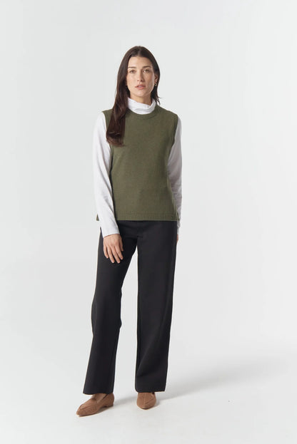Amber Merino Cotton Knit Vest (7060)
