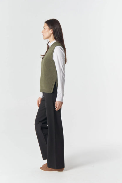 Amber Merino Cotton Knit Vest (7060)