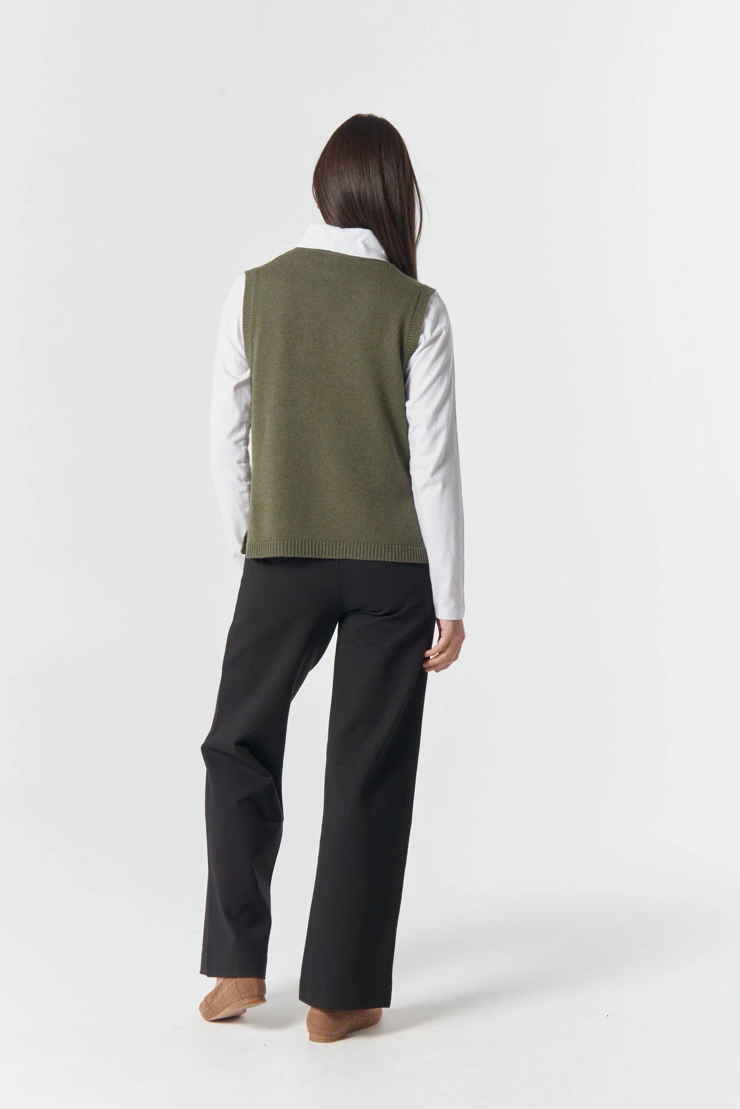 Amber Merino Cotton Knit Vest (7060)