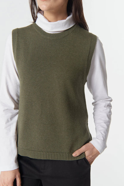 Amber Merino Cotton Knit Vest (7060)
