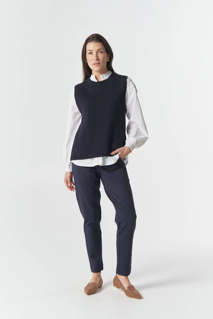 Amber Merino Cotton Knit Vest (7060)
