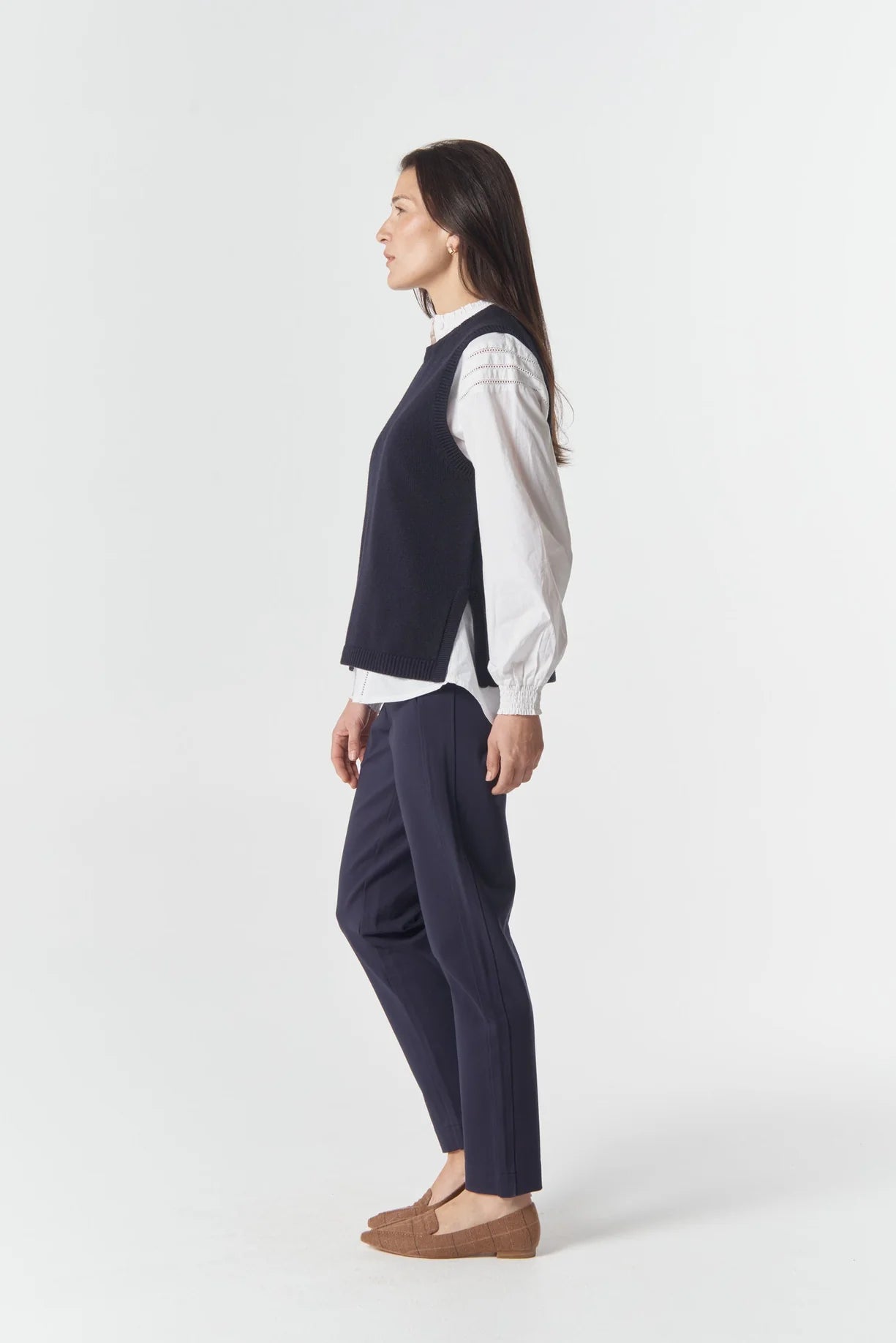 Amber Merino Cotton Knit Vest (7060)