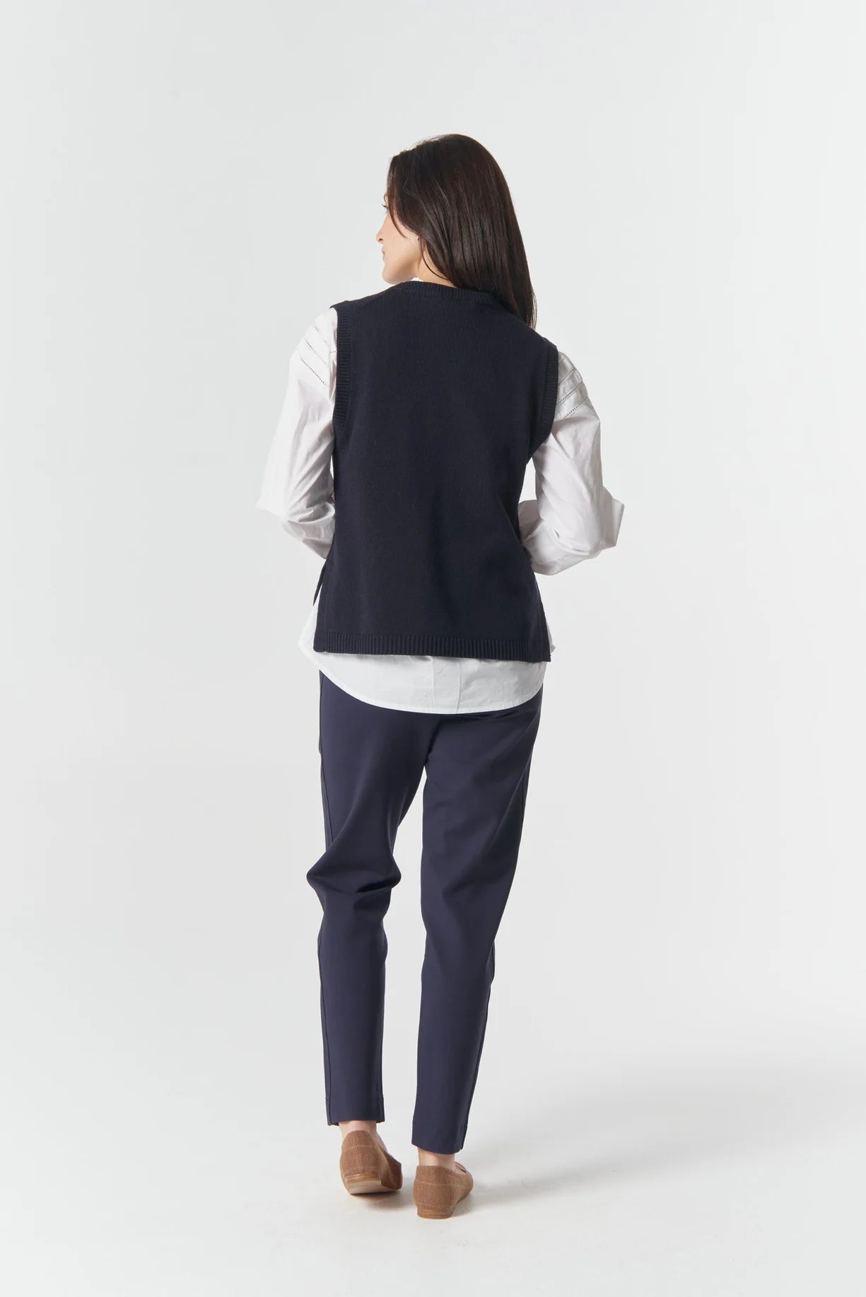 Amber Merino Cotton Knit Vest (7060)