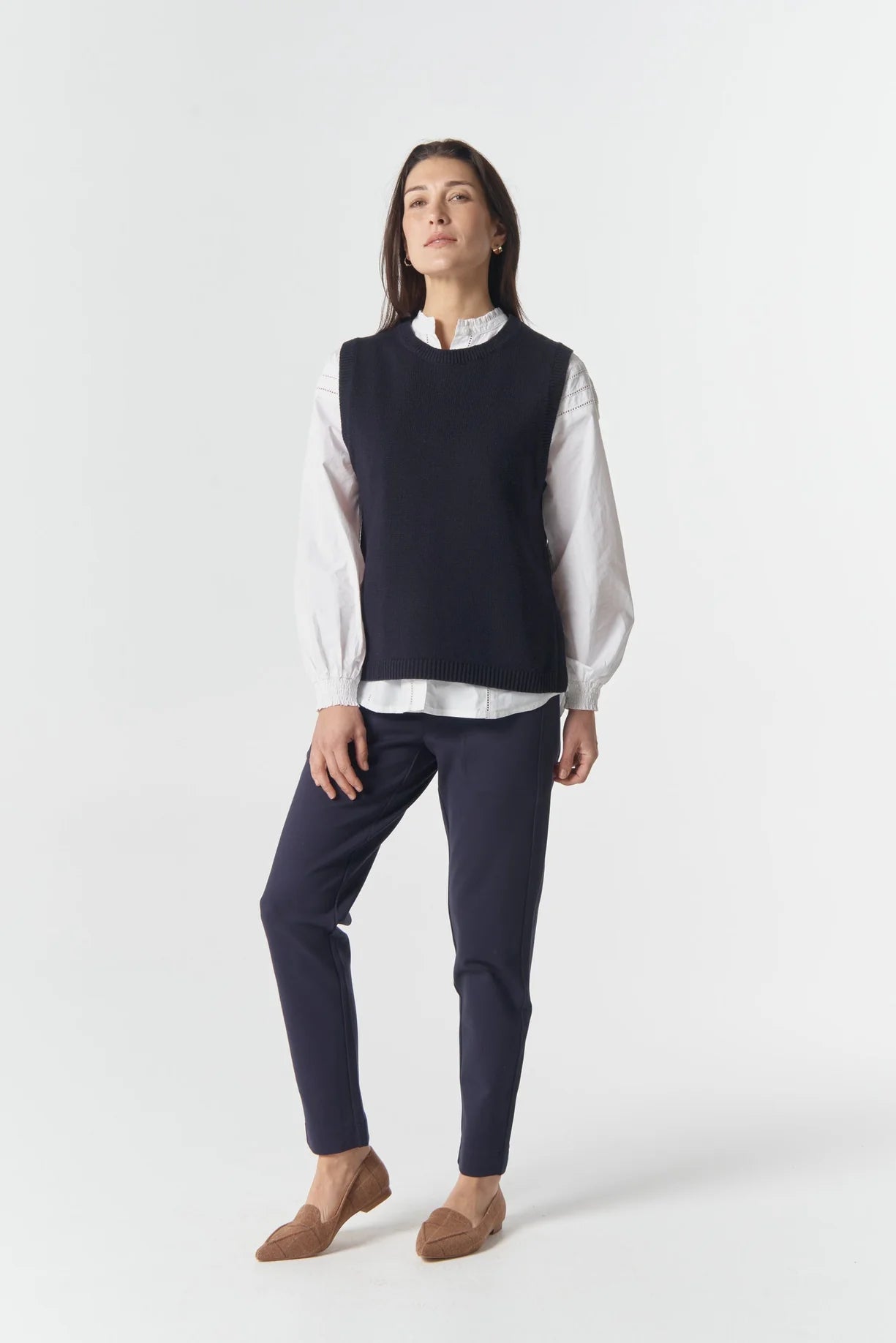 Amber Merino Cotton Knit Vest (7060)
