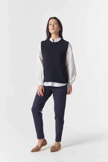 Amber Merino Cotton Knit Vest (7060)