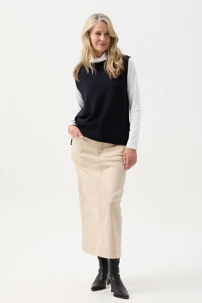 Amber Merino Cotton Knit Vest (7060)