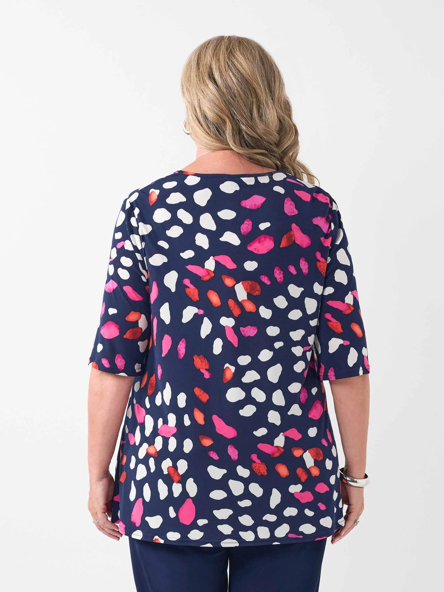 V-Neck Swing Printed Jersey Top (840036)