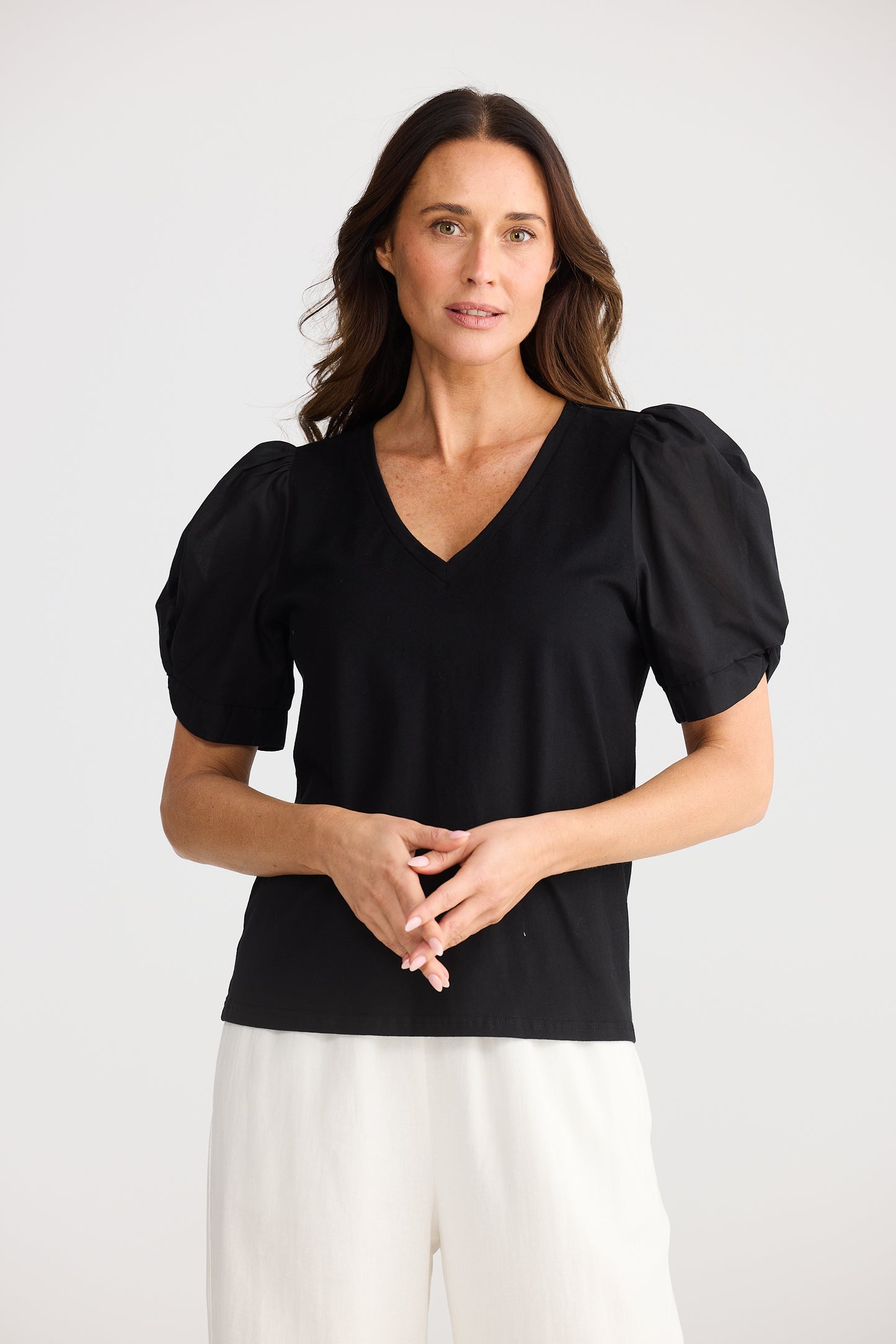 Abigail V Neck Top (BT25523-1)