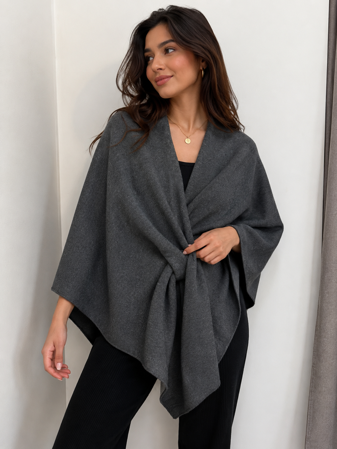 Two Tone Poncho (6126)