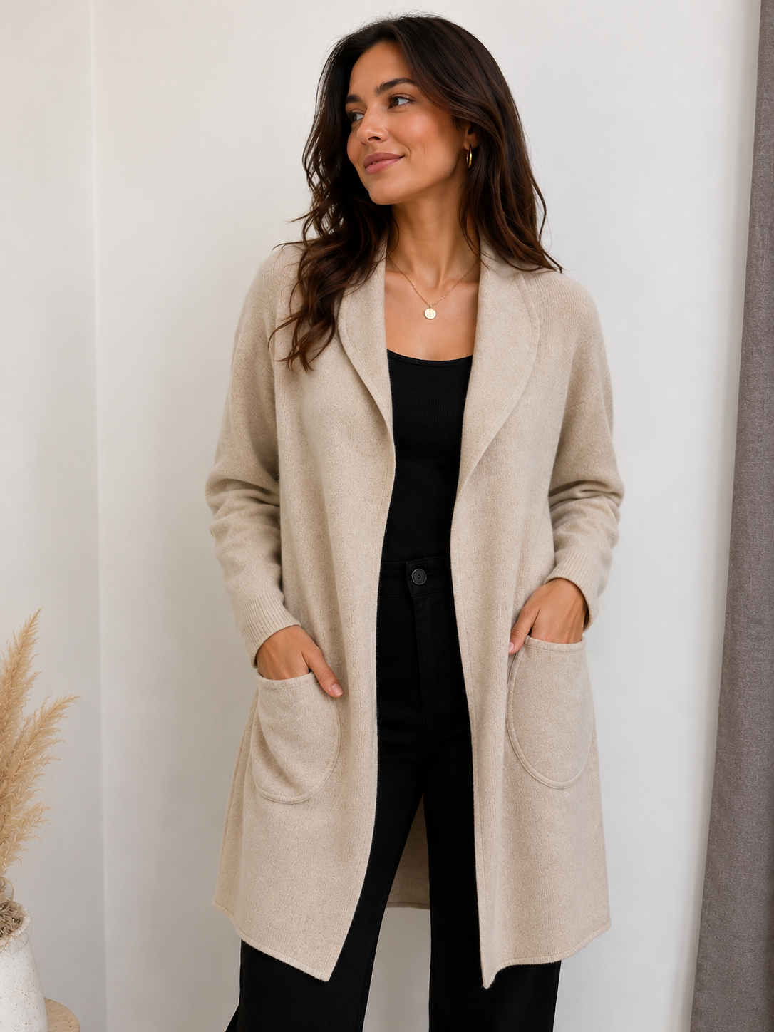 Round Pocket Cardigan (6125)