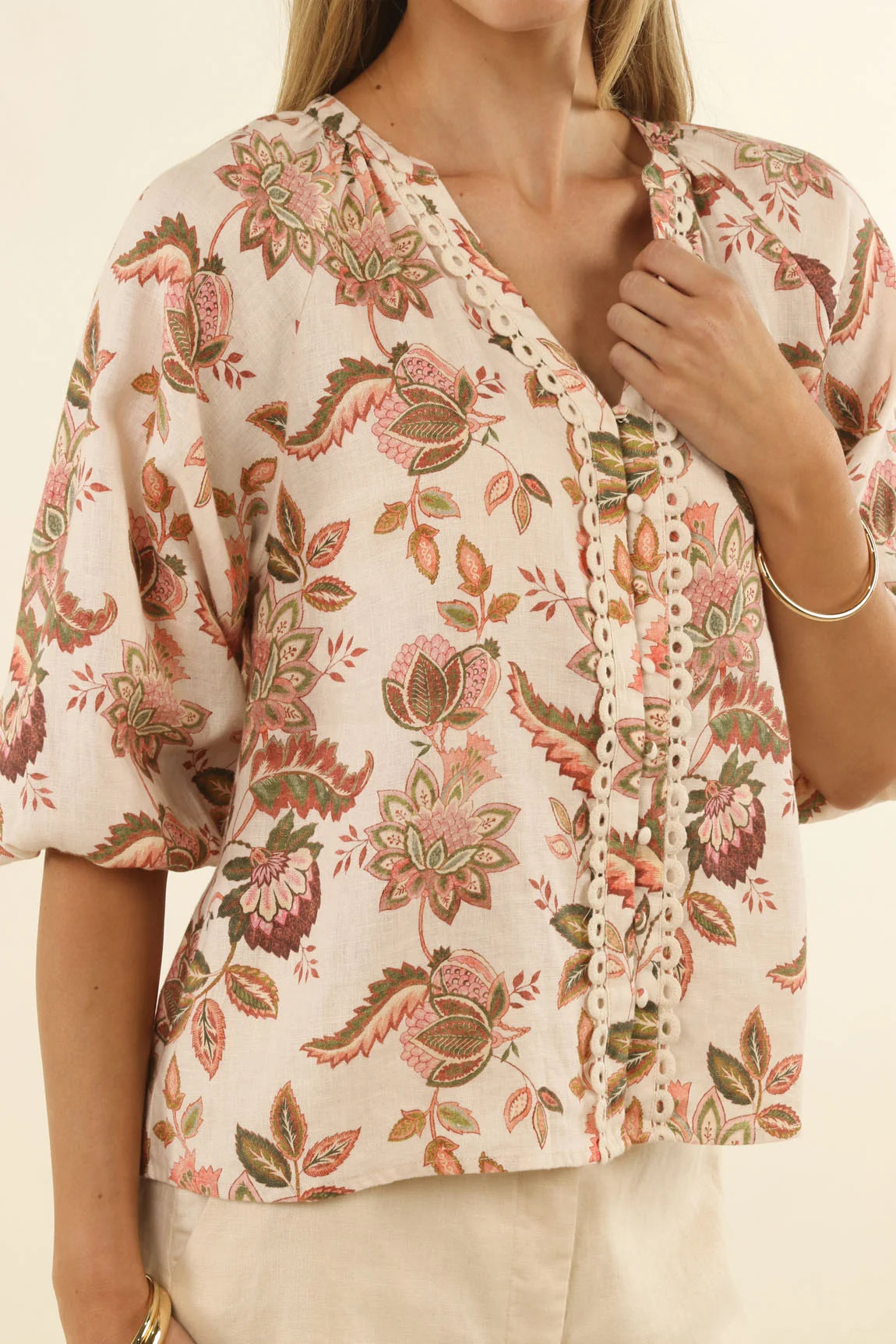 BOHEMIAN ROSE BLOUSE (HS26204)