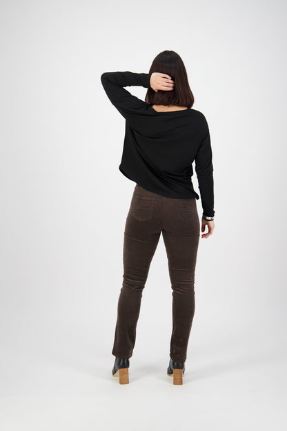 Slim Leg Full Length Pinwale Cord Pull On (234M)