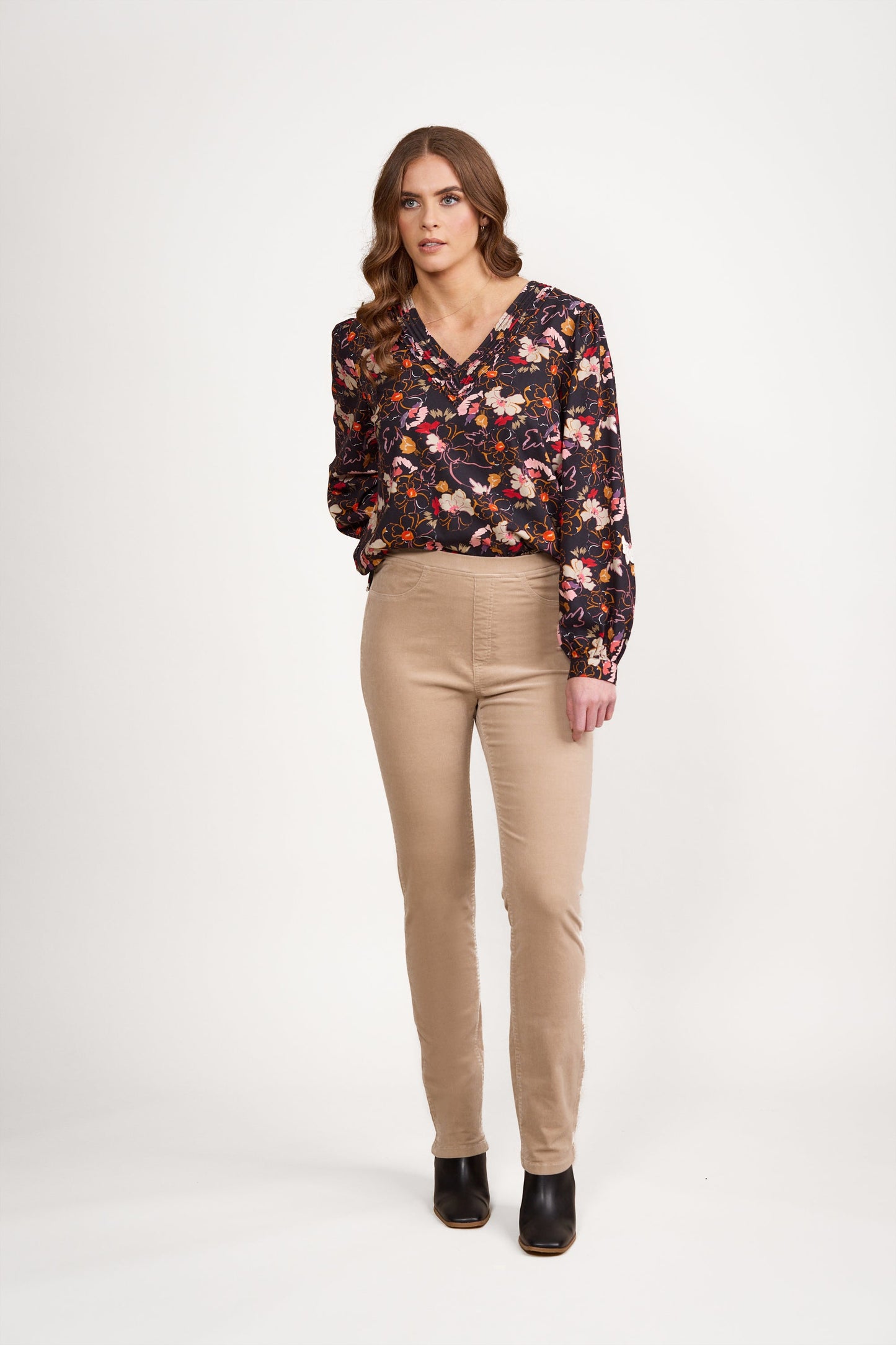 Slim Leg Full Length Pinwale Cord Pull On (234M)