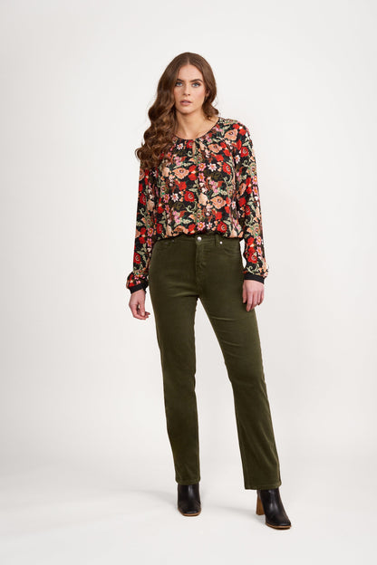 Straight Leg Full Length Pinwale Cord Pant with Fly (5911M)