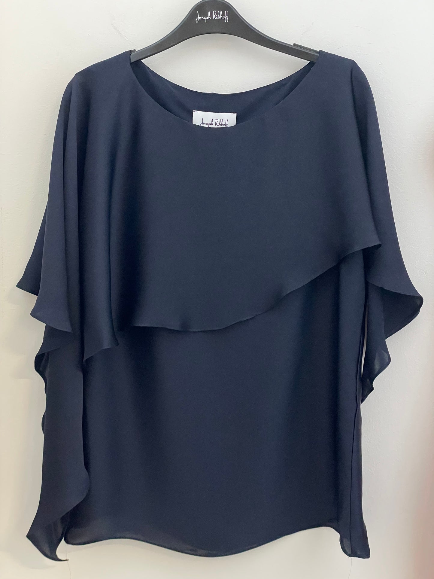 Satin Layered Top With Boat Neck (234023)