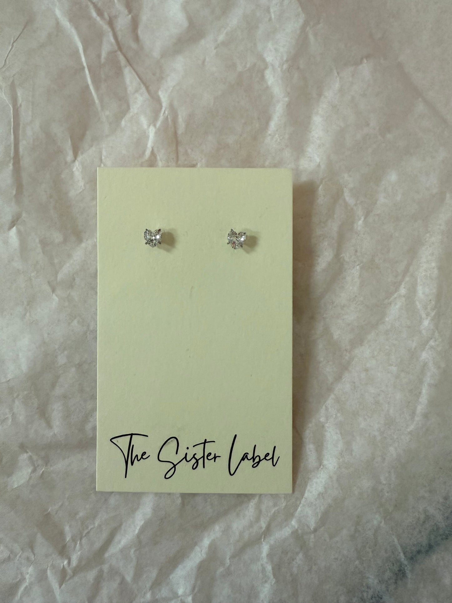 Love Heart Cubic Zirconia Stud (Heart)