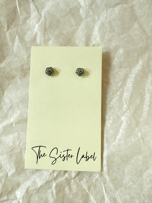 Silver Rose Stud (Rose)