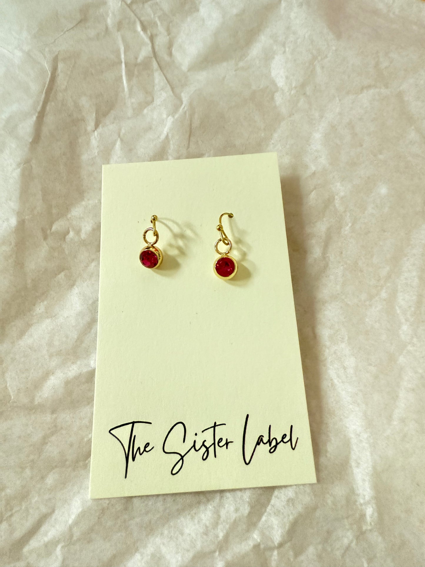 Pink Circle Earrings (Pink)