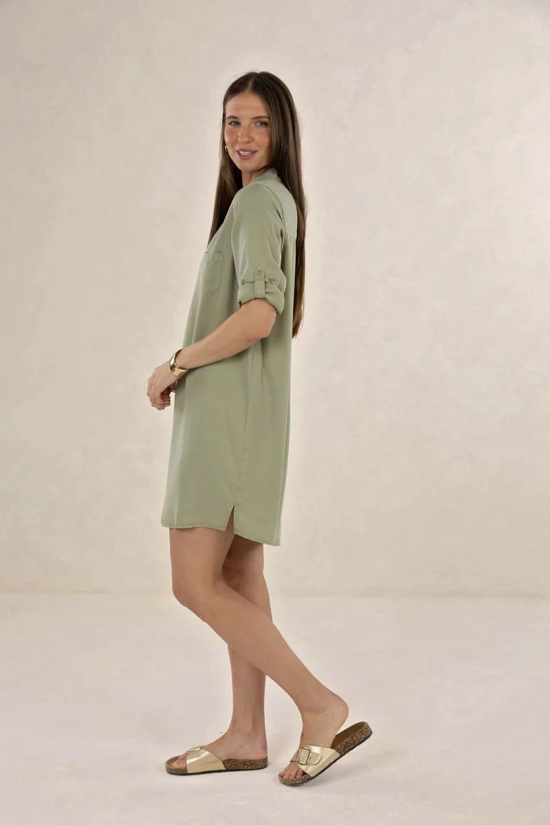REMY SHIRT DRESS (HS26606)