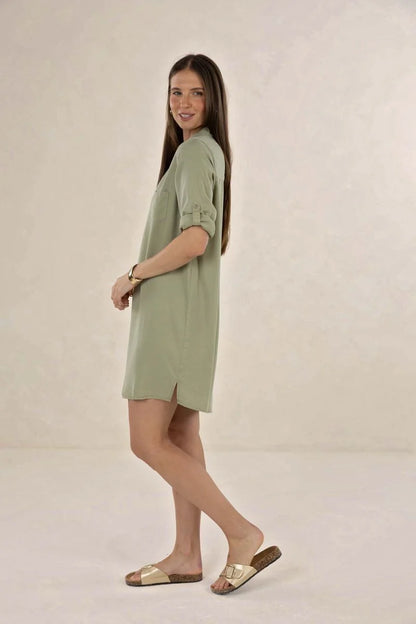 REMY SHIRT DRESS (HS26606)
