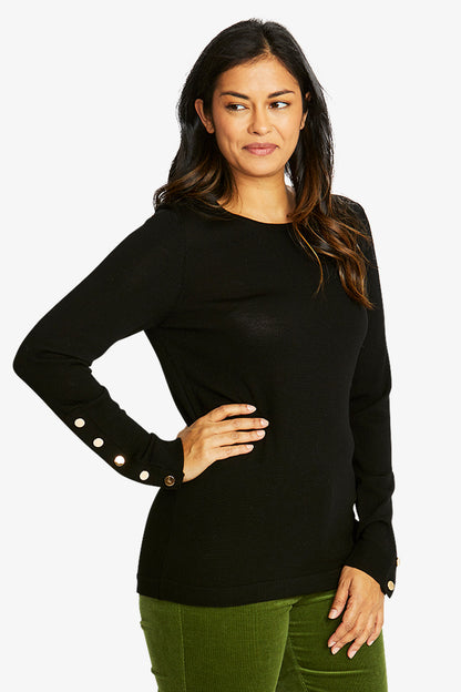 Merino Button Pullover (P585056)