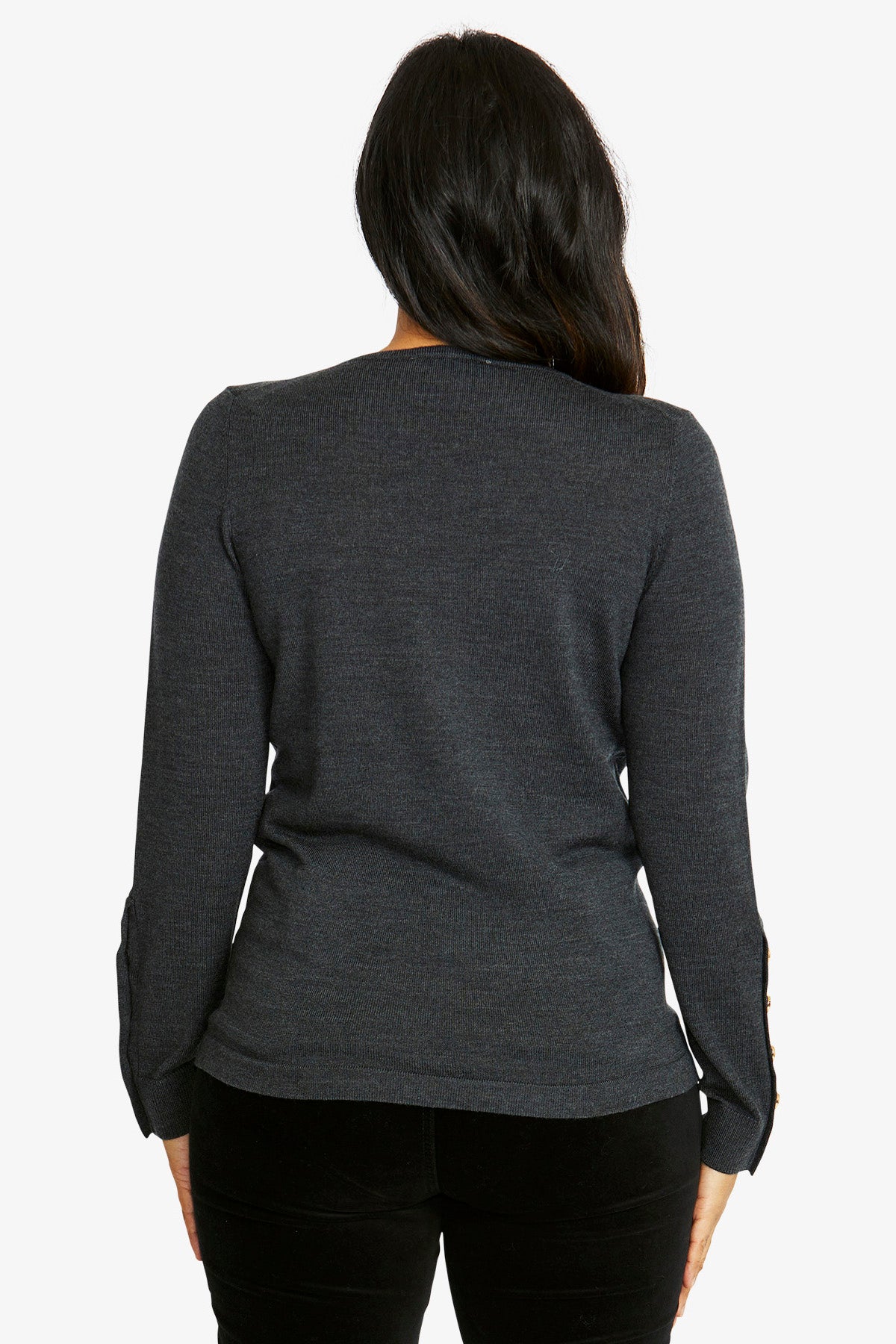 Merino Button Pullover (P585056)