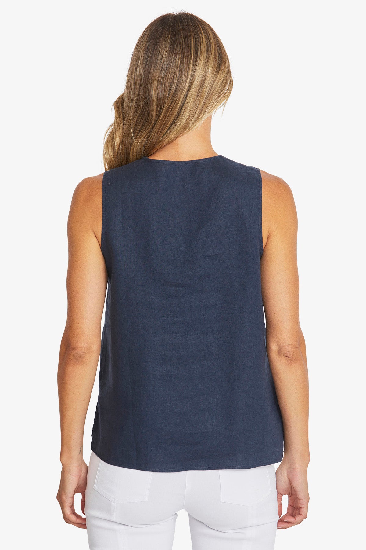 Linen Sleeveless Top (P595342)