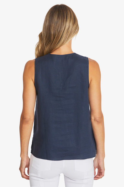 Linen Sleeveless Top (P595342)