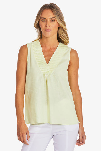 Linen Sleeveless Top (P595342)